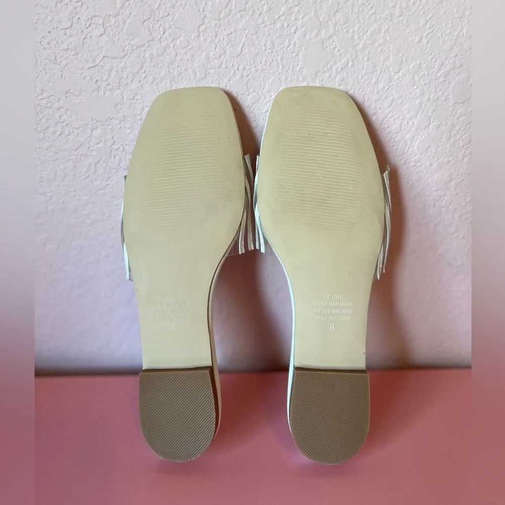 Up Late White Crocodile-Embossed Slide Sandals from Coconuts by Matisse